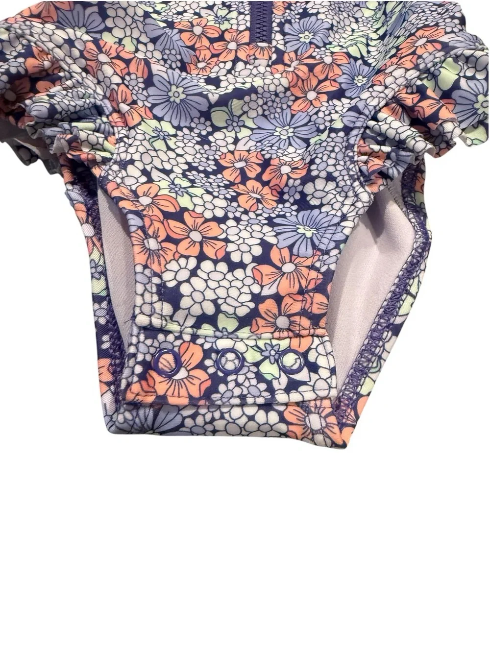 Jumping Beans Toddler Girl Ruffle Rashguard One-Piece Swimsuit Summer 12 months
